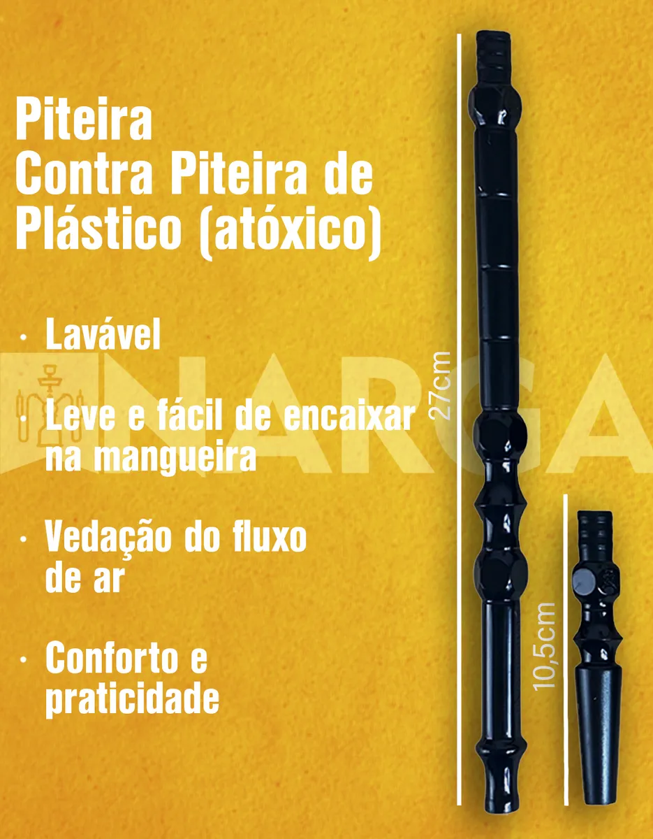 Kit Narguilé Black Hookah Mini Monster + Fogareiro +abafador