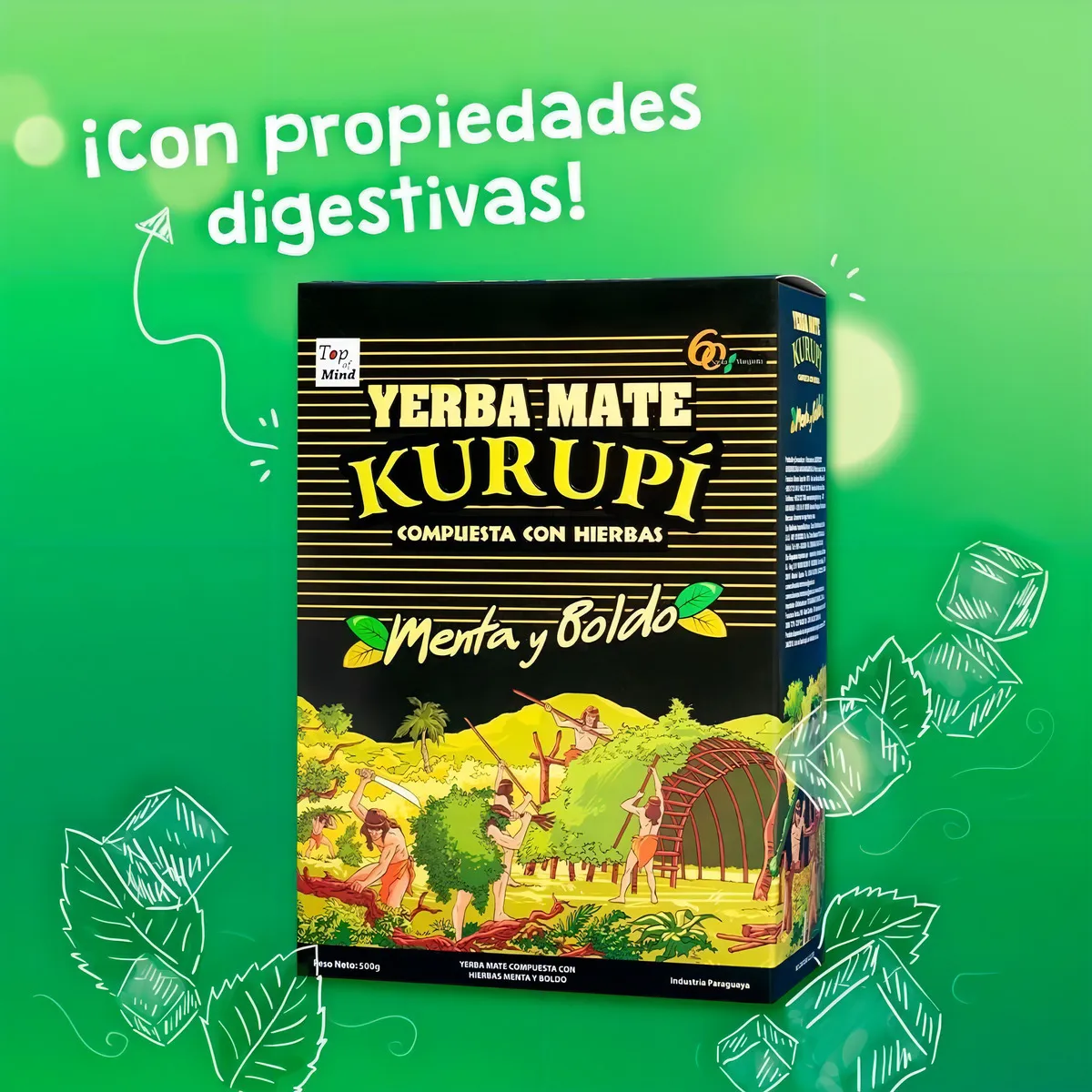 Erva Mate Tereré Kurupí Menta e Boldo 500g